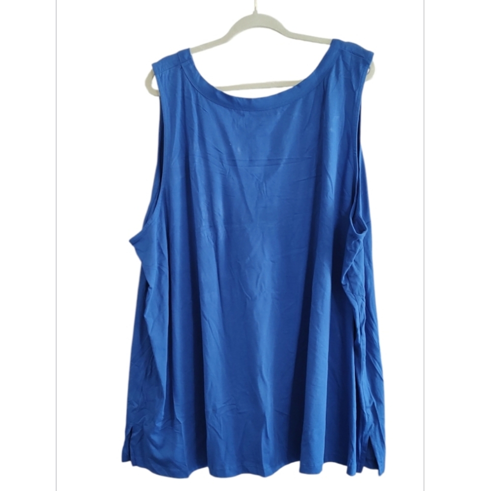 Woman Within Vibrant Blue Tank Top Size 5X - Picture 2 of 3